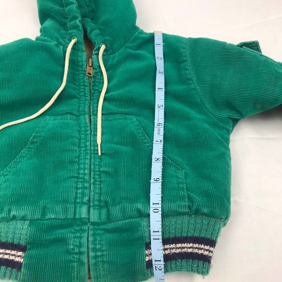 Vintage 70s Oshkosh corduroy sherpa green jacket - Picture 10 of 11